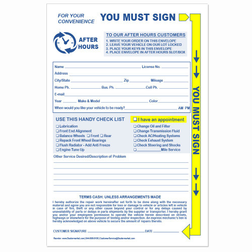 Night Drop Key Envelopes with Yellow Highlight - 100 Pack