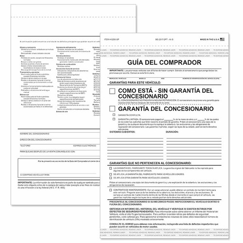 Spanish 2-Part Buyers Guides - AS-IS
