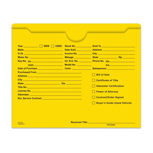 Pre-Printed Ultra Heavy Duty Deal Jackets