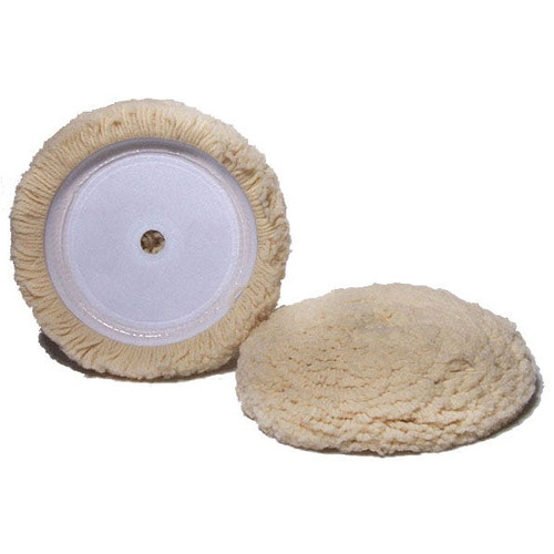 Velcro White Wool Buffing Pad