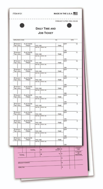 Job Time Tickets - JT-12-PSG