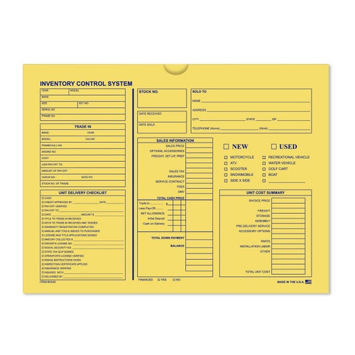 Inventory Control Jacket - 500 Pack