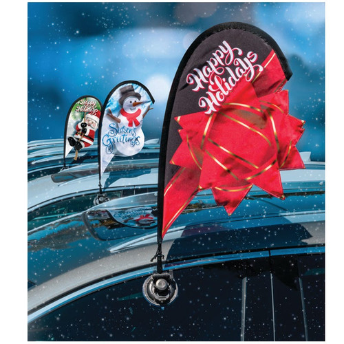 3D Mini Holiday Teardrop Flags