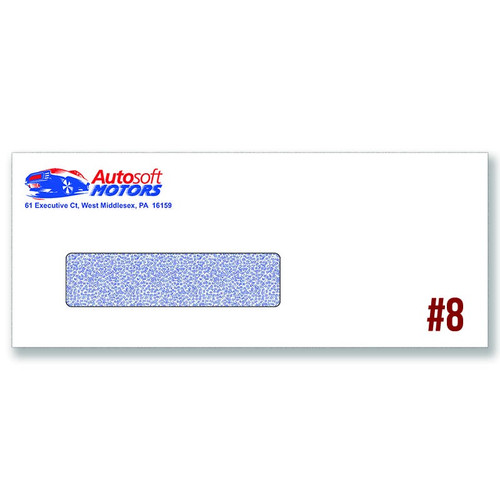 Custom Printed #8 Security Check Envelopes