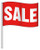 Antenna Flag - Supreme Cloth - Red & White Sale (Pack of 12)