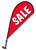 Clip on Paddle Flag - Sale Red