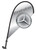 3D Clip on Paddle Flag - Mercedes Benz