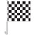 Standard Clip-On Flag - Black/White Checkered