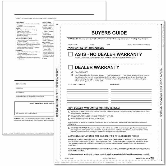 Buyers Guide for Cars