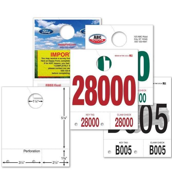 Custom Auto Service Dispatch Tags