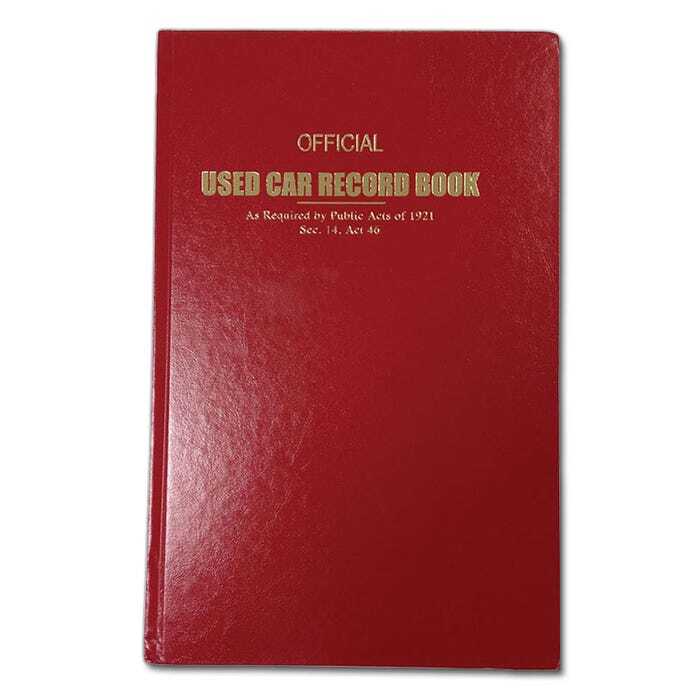 Used car record police book