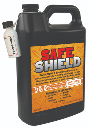 Safe Shield Sanitizing System, Chlorine Dioxide Concentrate, 1 Gallon ...