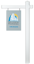 White Vinyl Real Estate Post