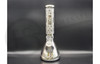 DIAMOND GLASS SILVER METALLIC 13" WATER PIPE (MSRP $70)