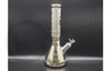 DIAMOND GLASS SILVER METALLIC 13" WATER PIPE (MSRP $70)