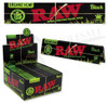 RAW® - ORGANIC HEMP BLACK ROLLING PAPERS - KING SIZE SLIM 32CT | DISPLAY OF 50 (MSRP $3.00each)