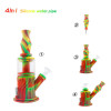 4 IN 1 - SILICONE & GLASS HYBRID WATER PIPE WITH DUAL PERCOLATORS | SINGLE ASSORTED