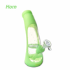 HORN - SILICONE & GLASS HYBRID WATER PIPE | SINGLE ASSORTED