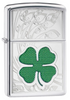 ZIPPO LIGHTER - CLOVER HIGH POLISH CHROME DESIGN - 24699 (MSPR $35.95)