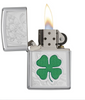 ZIPPO LIGHTER - CLOVER HIGH POLISH CHROME DESIGN - 24699 (MSPR $35.95)