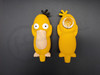 4.5" PSYDUCK SILICONE HAND PIPE with GLASS BOWL (23581) | ASSORTED COLORS (MSRP $9.00)