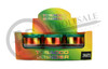 52mm 3 PART GRINDER LASER STICKER RASTA - GR112-3LS | DISPLAY OF SINGLE (MSRP $4.99)