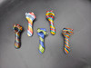ALEAF - 4" SPIRAL STRIPE SPOON GLASS HAND PIPE - ALHP6005 (35645) | ASSORTED COLORS (MSRP $25.00)