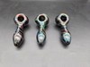 ALEAF - 4" GLASS GLAZED GLITTER HAND PIPE - ALHP5056 (35661) | ASSORTED COLORS (MSRP $25.00)
