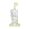 ALEAF GLASS - 10" BENT NECT TWIN PERC GLASS WATERPIPE - AL2130 (35625) | ASSORTED COLORS (MSRP $120.00)