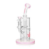 ALEAF GLASS - 10" BENT NECT TWIN PERC GLASS WATERPIPE - AL2130 (35625) | ASSORTED COLORS (MSRP $120.00)