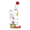 ALEAF GLASS - 9.5" DUAL TORNADO WATER PIPE - AL6227 (35624) | ASSORTED COLORS (MSRP $55.00)