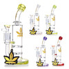 ALEAF GLASS - 9.5" DUAL TORNADO WATER PIPE - AL6227 (35624) | ASSORTED COLORS (MSRP $55.00)