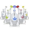 ALEAF GLASS - 8" COMPRESSED BEAKER TREE PERC WATERPIPE - AL6229 (35605) | ASSORTED COLORS (MSRP $120.00)
