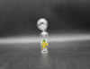 4.5" GLASS OIL BURNER TUBE with STICKERS CLEAR 25MM - OB6039 (35727) ASSORTED DESIGN | SINGLE (MSRP $10.00)