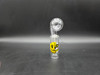 4.5" GLASS OIL BURNER TUBE with STICKERS CLEAR 25MM - OB6039 (35727) ASSORTED DESIGN | SINGLE (MSRP $10.00)