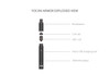 YOCAN ARMOR 380MAH PORTABLE WAX VAPORIZER PEN (MSRP $25.00)