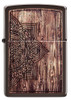 ZIPPO LIGHTER - WOOD MANDALA DESIGN TOFFEE - 49184 (MSPR: $30.95)