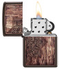 ZIPPO LIGHTER - WOOD MANDALA DESIGN TOFFEE - 49184 (MSPR: $30.95)