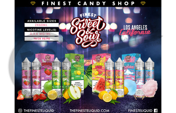 THE FINEST - SWEET & SOUR E-LIQUID 120ML (2 x 60ML) (MSRP $25.00)