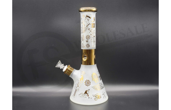 EGYPTION FROSTED BEAKER WATER PIPE 12" (MSRP $68)