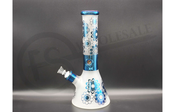 PHOENIX FROSTED FLOWER 12" BEAKER WATER PIPE (MSRP $68)