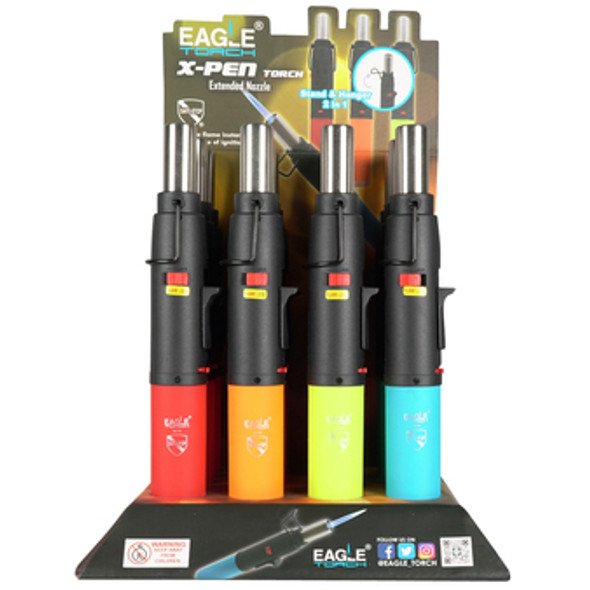 EAGLE TORCH (PT133XP) 8'' X-PEN TORCH WITH EXTENDED NOZZEL | DISPLAY OF 15 (MSRP $each)