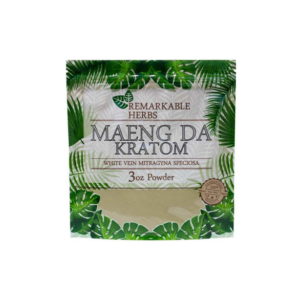 REMARKABLE HERBS - WHITE VEIN MAENG DA KRATOM POWDER