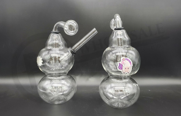 OB BUBBLER TWO BOWL CLEAR (13370)