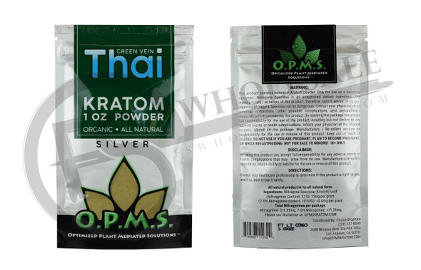 OPMS KRATOM SILVER THAI – 5 SIZES