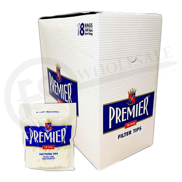 PREMIER - FILTER TIPS 18MM 200CT | SINGLE BAG (MSRP $8.00each)