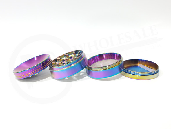 TOP CURVE RAINBOW COLORS 55mm 38mm GRINDER 4 PART (15444) | SINGLE (MSRP $20.00)