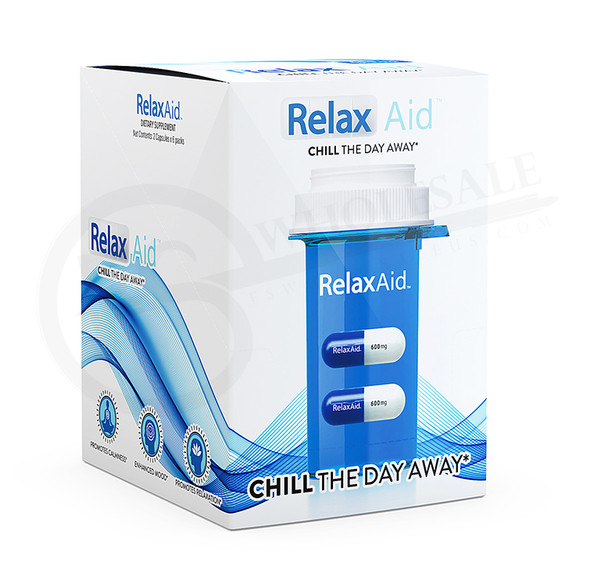 RELAX AID - 2 CAPSULES 600MG | DISPLAY OF 6 (MSRP $each)