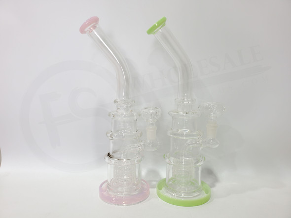 12" GLASS WATER PIPE (17543) | SINGLE (MSRP $40.00)