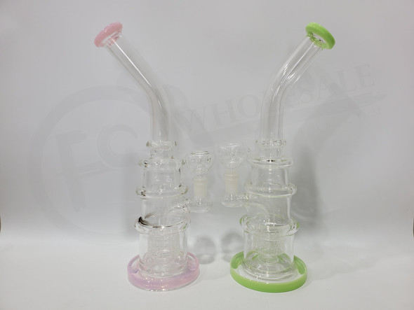 12" GLASS WATER PIPE (17543) | SINGLE (MSRP $40.00)